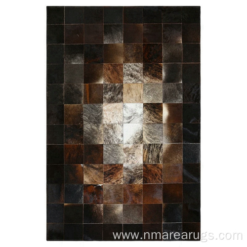 Luxury Cowhide patchwork living room large carpet rug